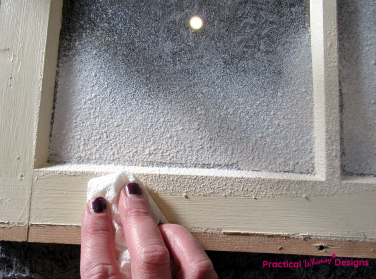 How To Decorate Windows With Spray Snow For A Snowy Winter Mantel Idea   Cleaning Snow Spray Off Of Window Frame 768x570 