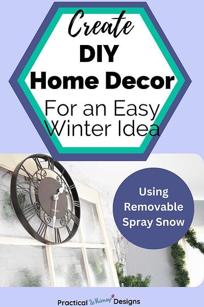 How To Decorate Windows With Spray Snow For A Snowy Winter Mantel Idea   Create DIY Home Decor With Spray Snow 400x600 