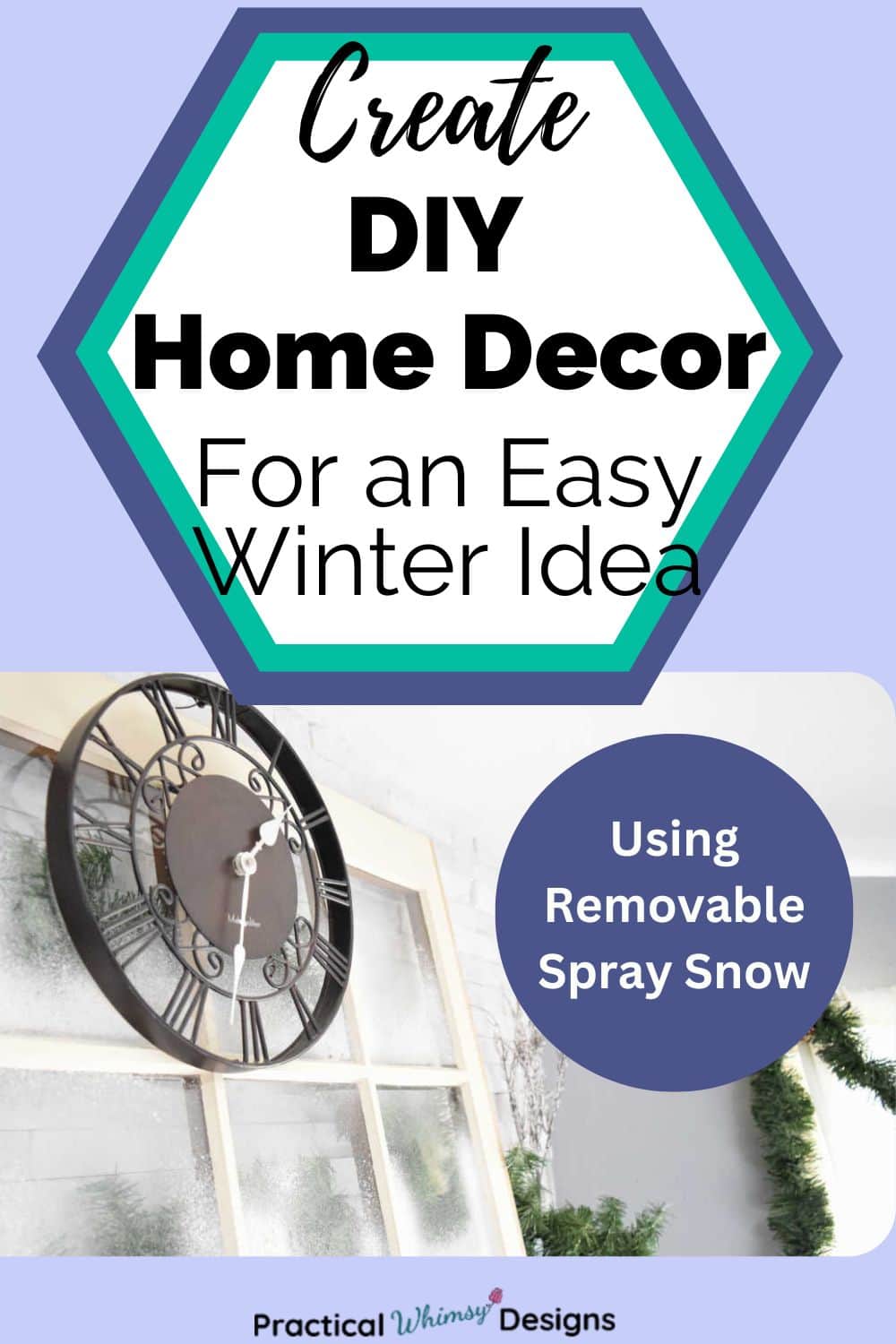 How To Decorate Windows With Spray Snow For A Snowy Winter Mantel Idea   Create DIY Home Decor With Spray Snow 