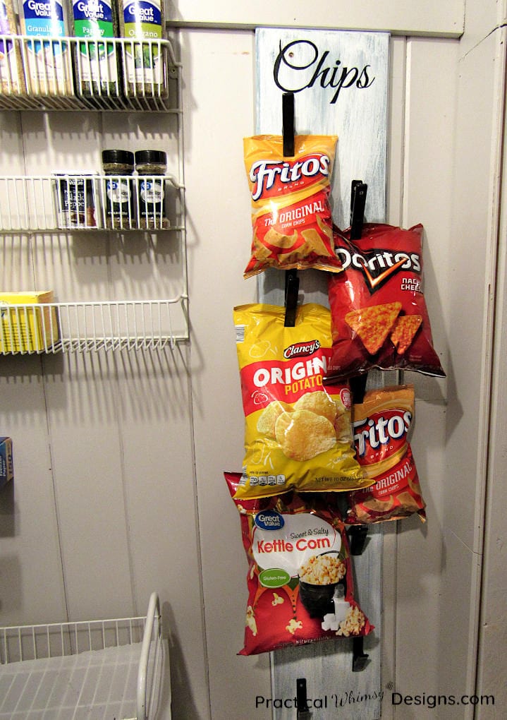 DIY $10 Pantry Chip Rack
