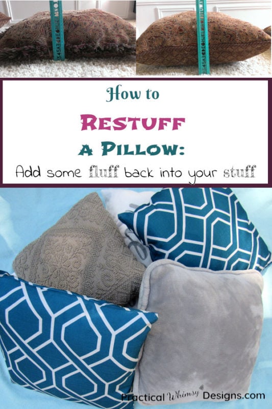 How to Restuff a Pillow Practical Whimsy Designs